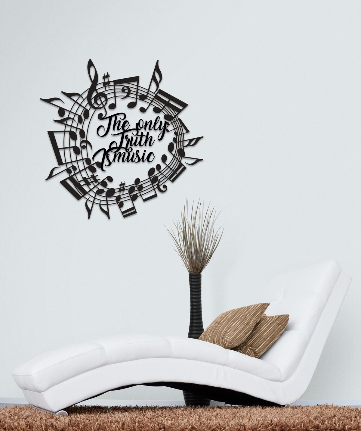 Personalized Music Notes Metal Wall Art Decor Gift for Musician